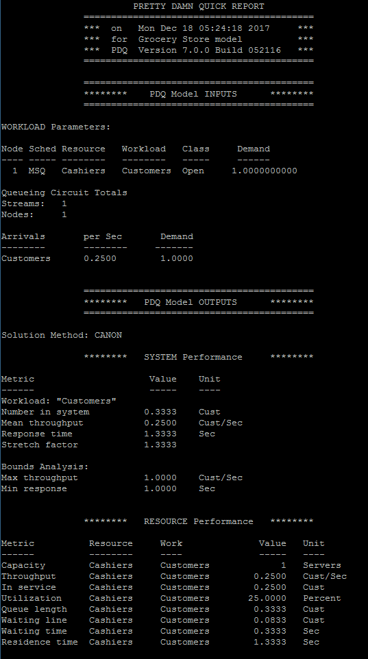 Memoryless Single Server Queuing Model